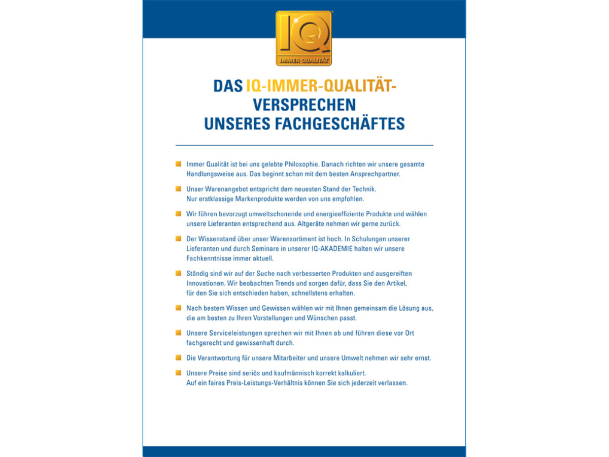 Qualitäts-Versprechen